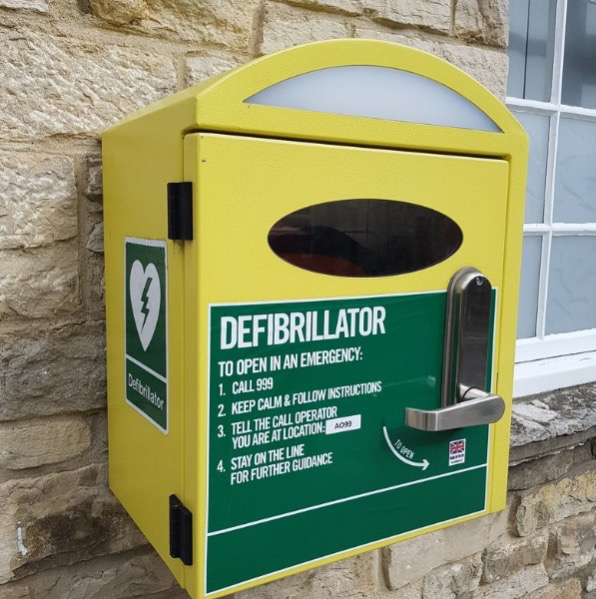 Image of a community defibrillator